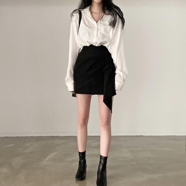 Chân váy ngắn vạt chéo phong cách hàn quốc M890 | BigBuy360 - bigbuy360.vn