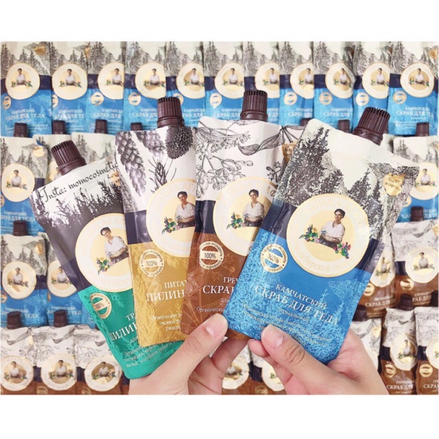 Tẩy da chết body bà già Nga