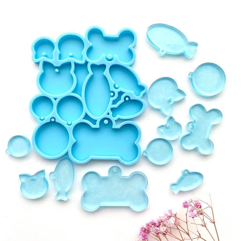 Khuôn Silicone Làm Mặt Dây Chuyền Hình Xương Cá