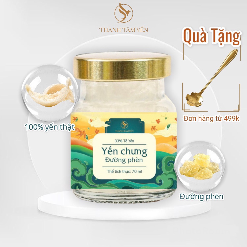 Yến chưng sẵn Đường Phèn Thành Tâm Yến 70ml - Bổ sung dưỡng chất