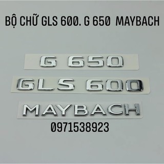 chữ nổi MAYBACH S600 GLS 600 V12 dán thân xe mạ crom cao cấp như xịn