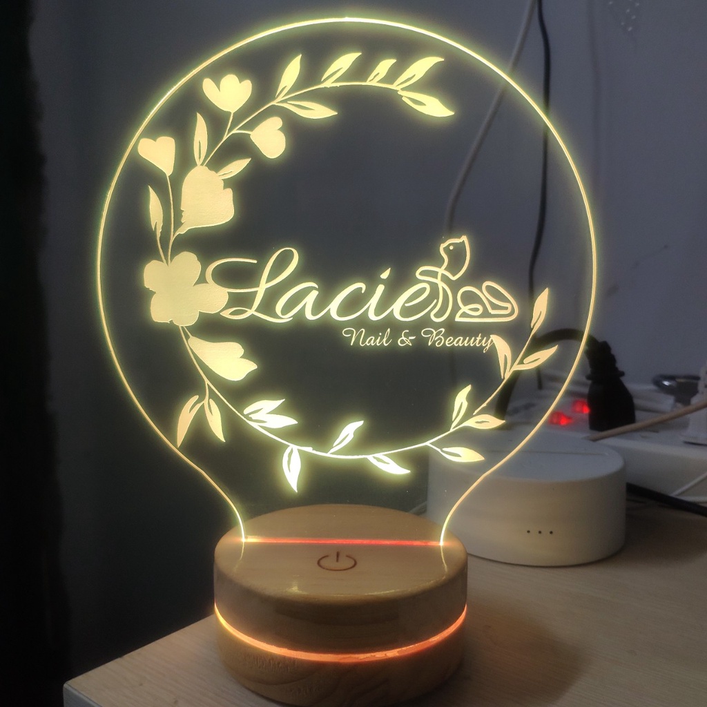 Đèn 3D Khắc Theo Yêu Cầu - Đèn Led 3D Chân Dung - Đèn Logo Công Ty - Quà Tặng Bạn Gái/Người Yêu/Bạn Bè/Gia Đình