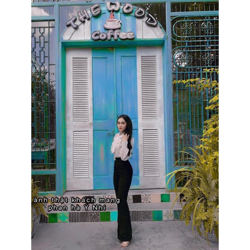 Quần ống loe lưng siêu cao