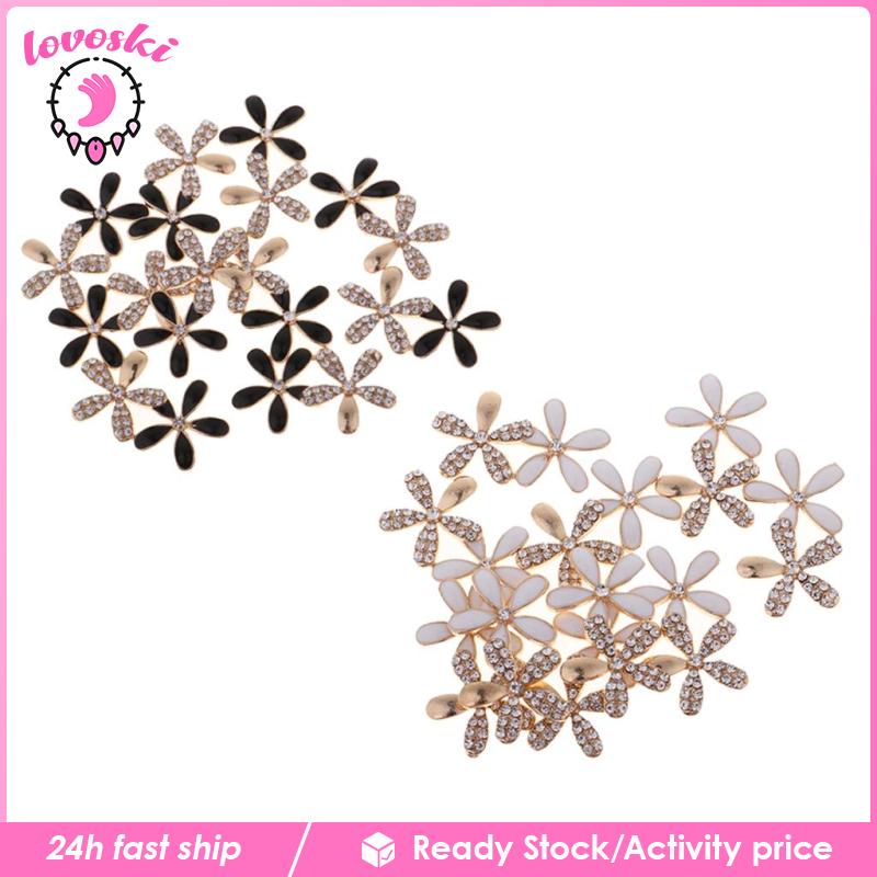 Bộ 10 NúT Hoa ĐíNh NgọC Trai Giả Xinh XắN