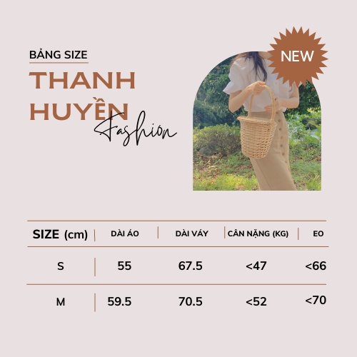 Set váy vintage chân váy kaki chữ A kèm áo sơ mi tay bồng