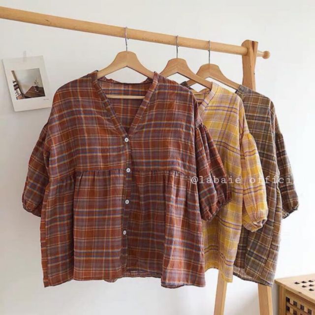 Áo babydoll kiểu kẻ sọc