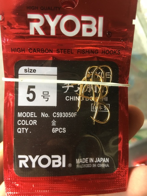 combo 5 gói lưỡi câu vàng nhật Ryobi chính hãng giá siêu rẻ