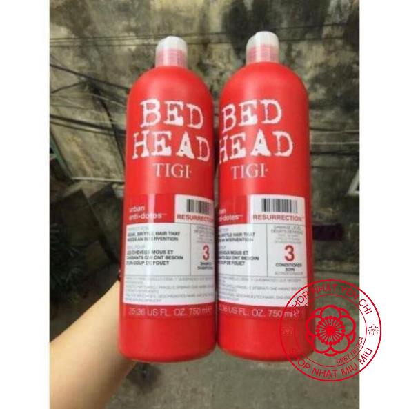 Bộ dầu gội xả Tigi Bed Head phục hồi cấp độ 3 1500ml