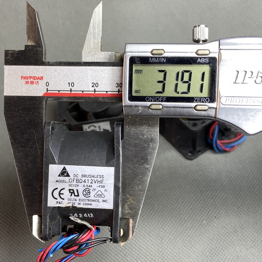 QUẠT 4cm cánh kép Delta. 12V 0.54A. GUB0412VHF