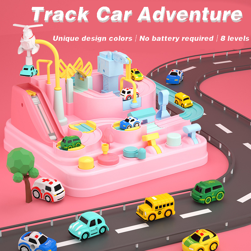 [Mã LIFETOYS1 giảm 30K đơn 99K] Bộ đồ chơi xe ô tô chạy trên đường ray vui nhộn dạy học cho trẻ