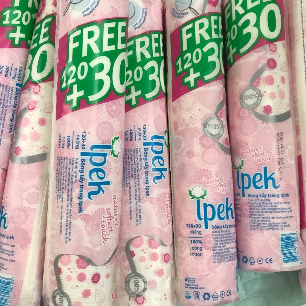 [ Hoàn Xu Xtra] COMBO 2 Bông Tẩy Trang IPEK Thổ Nhĩ Kỳ 150 (120 + 30) Miếng/ gói 💖 IPEK Coton Pads | BigBuy360 - bigbuy360.vn