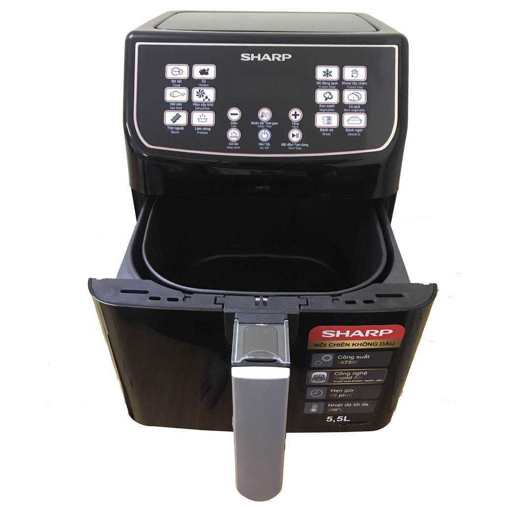 Nồi chiên không dầu Sharp KF-AF55EV-BK 4.5L