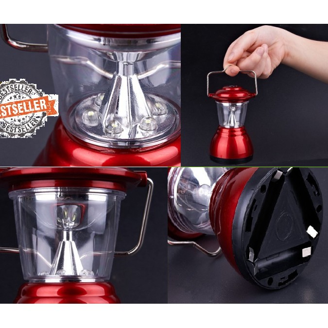 ĐÈN LỒNG NGOÀI TRỜI ĐÈN BÀN  CẦM TAY 6  LED TIÊT KIÊM NĂNG LƯỢNG THẾ HỆ MỚI (TẶNG KÈM PIN)