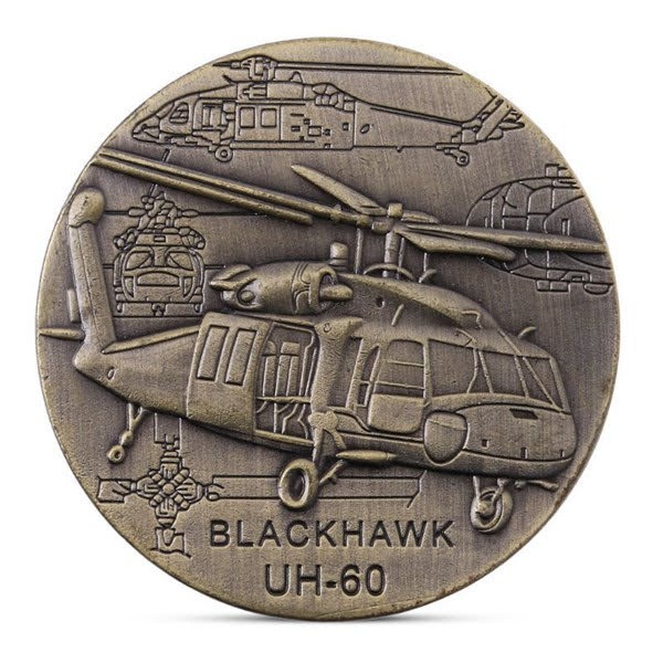 Xu Lưu Niệm Trực Thăng Black Hawk UH60 Mỹ; đường kính 4cm; Màu xanh-TMT Collection-SP002418