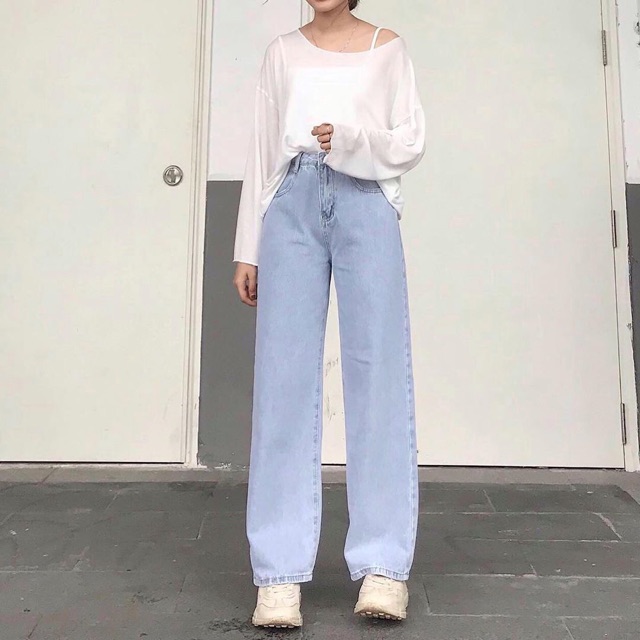 [TẶNG KÈM THẮT LƯNG] Quần Jean ống rộng Simple Jeans Unisex | BigBuy360 - bigbuy360.vn
