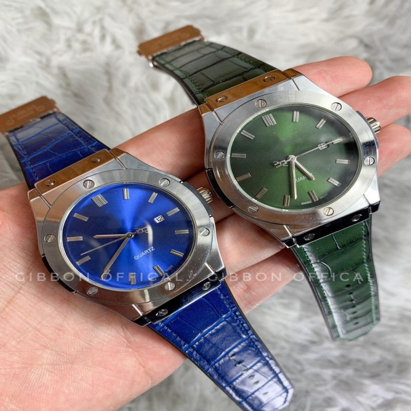 Đồng Hồ Nam Hublot Đính Đá Dây Cao Su Thơm Cao Cấp Thời Trang Chống Nước Đẹp