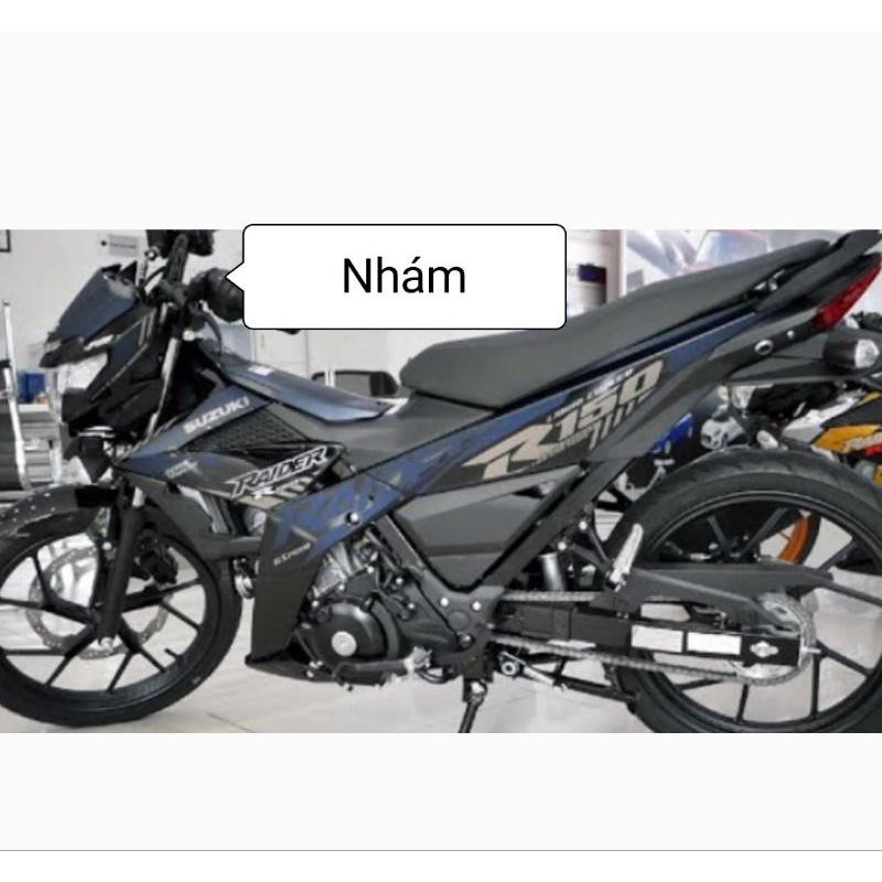 Tem Rời Suzuki Raider R150 2021 Xanh Đen Nhám