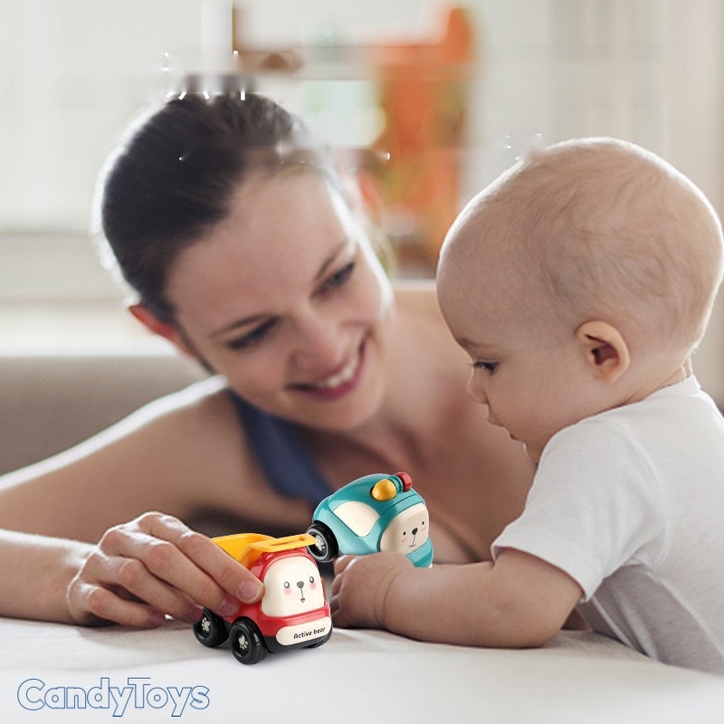 ĐỒ CHƠI XE QUÁN TÍNH HAI CHIỀU HÌNH GẤU DỄ THƯƠNG CHO BÉ