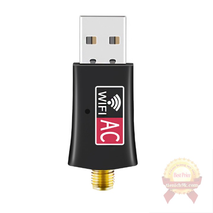 USB thu Wifi sóng 5Ghz 3.0 Có Râu tích hợp ăng ten băng tần kép phát AC600Mbps cho PC | BigBuy360 - bigbuy360.vn