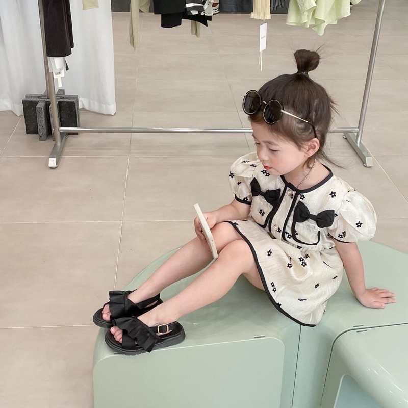 Set áo cv tơ boi thiết kế cho bé gái