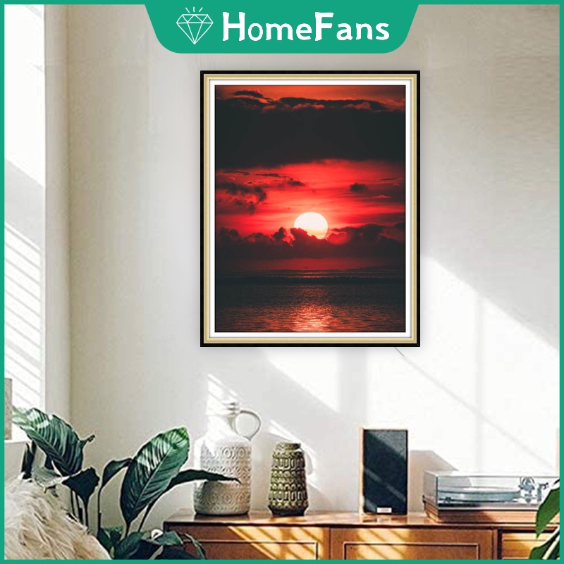 Bộ Tranh Đính Đá 5D Tự Làm 30x40cm / 40x50cm Hình Pháo Hoa Độc Đáo