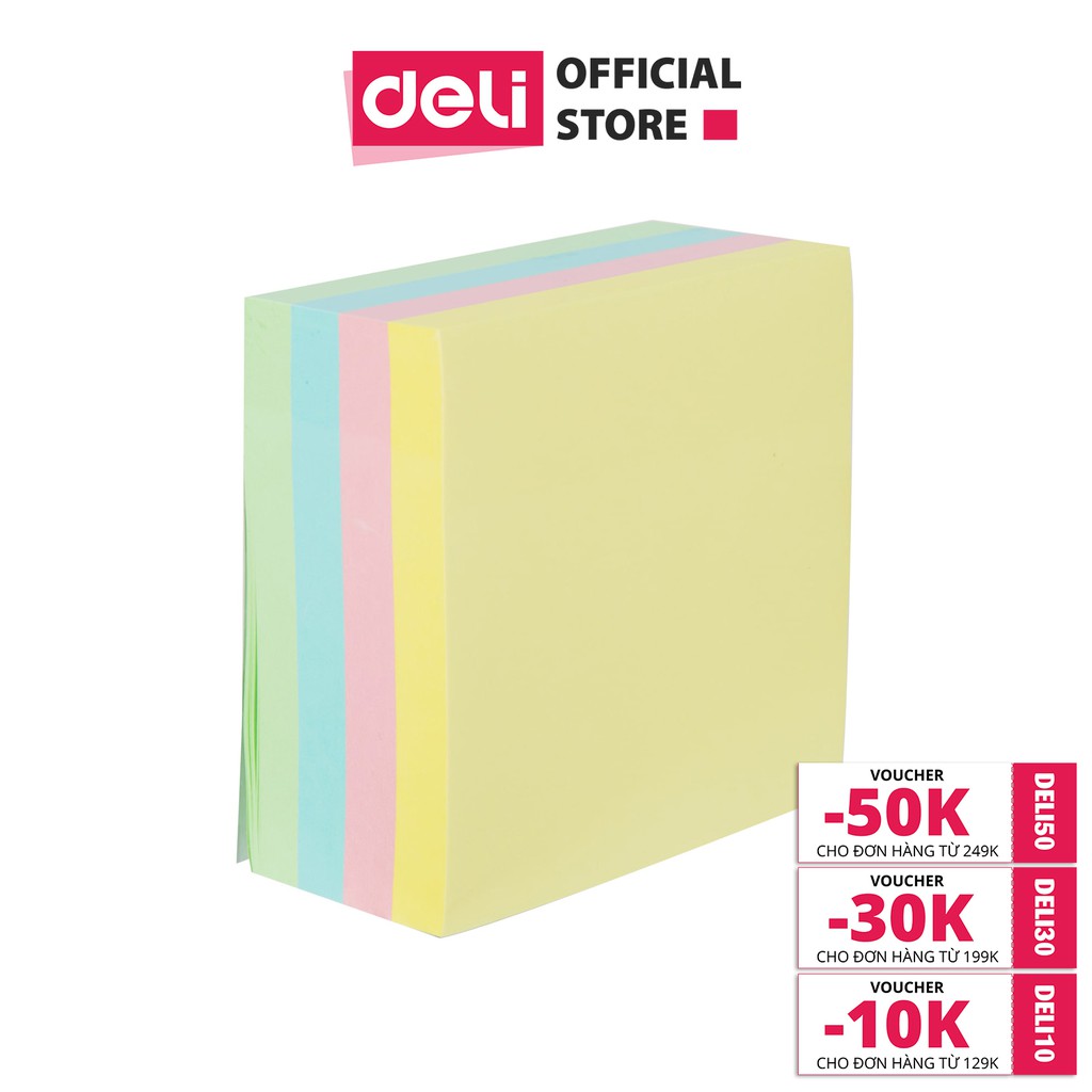 Giấy nhắn Deli, 76×76mm 3''×3'', 4x100 tờ - 1 tệp - EA01703