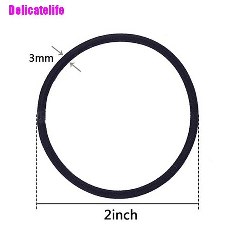 (Hàng Mới Về) Set 40 Dây Buộc Tóc Co Giãn Màu Đen Dành Cho Nữ