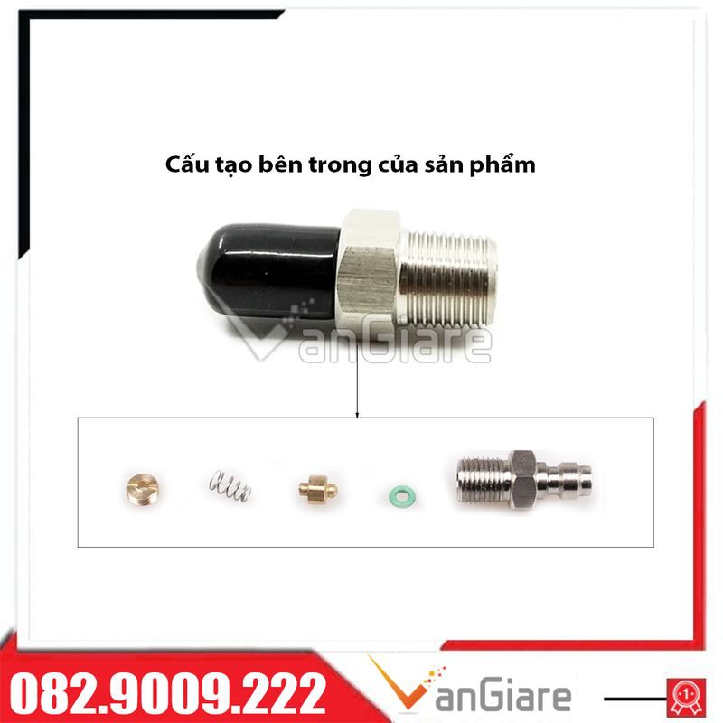 Van nạp 1 chiều chân 10mm. chân 8mm