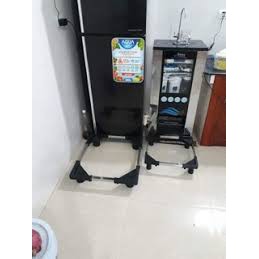 Kệ Để Chân Máy Lọc Nước Inox Đa Năng Cao Cấp QP - Điều Chỉnh Theo Kích Thước Trụ Inox, Đế Cao Su CHỐNG RUNG LẮC