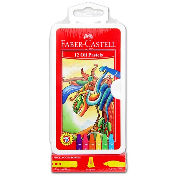 Faber-Castell-120063On-Bút Sáp Dầu - 12 Màu + Chuốt