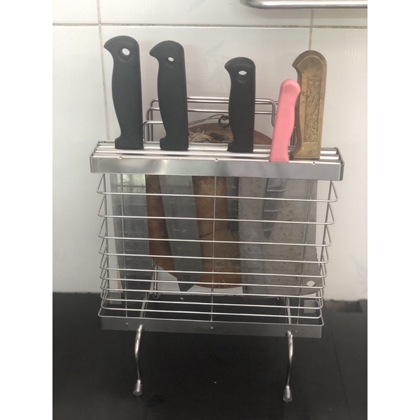 Kệ dao thớt inox 304 - KT: D26xR20xC35