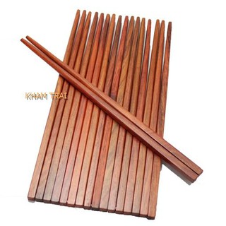 Đũa ăn gỗ Trắc đỏ đầu vuông