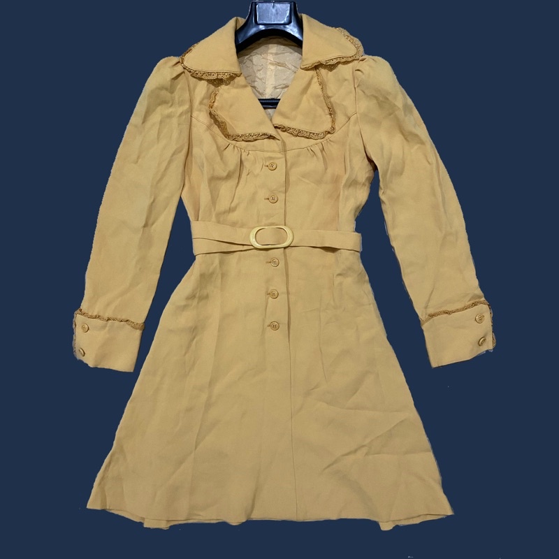 Đầm cổ vest công sở secondhand Hàn