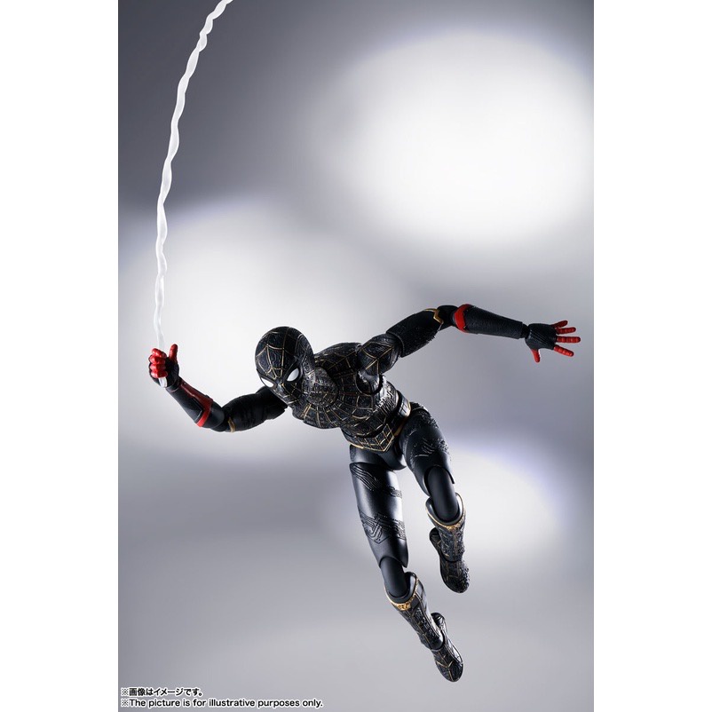 Mô Hình Chính Hãng SHF: Spider Man Black & Gold Suit - No Way Home