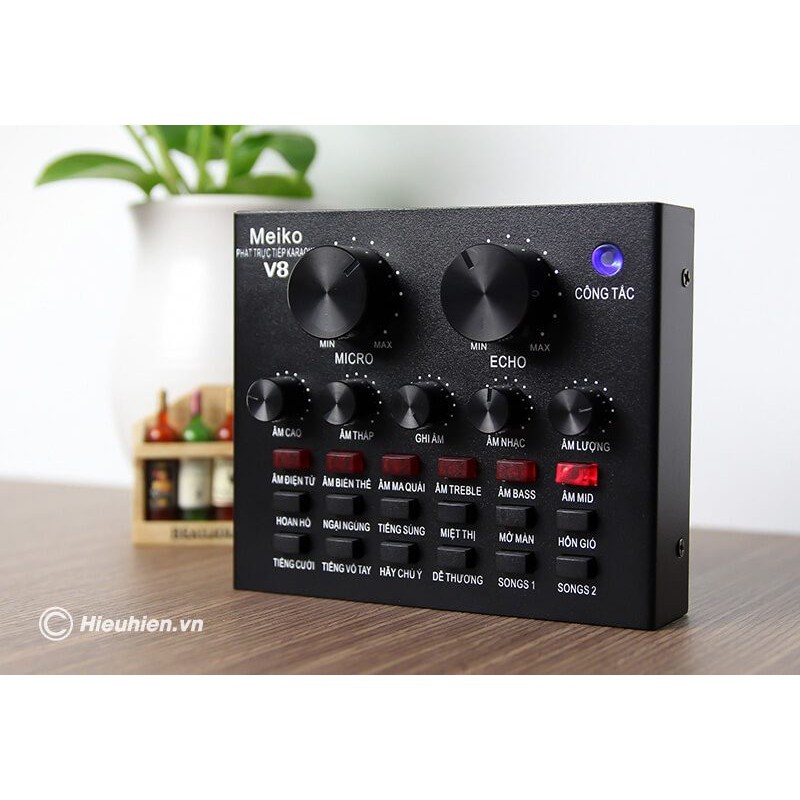 Sound card V8 dành cho micro thu âm cao cấp