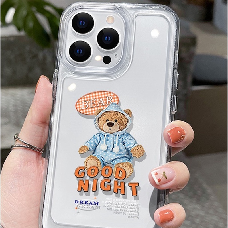 Ốp Điện Thoại Trong Suốt Hình Gấu Dễ Thương Cho iphone 11 13 7 8 Plus 12 13Pro Max X XS Max 7 8 SE 2020