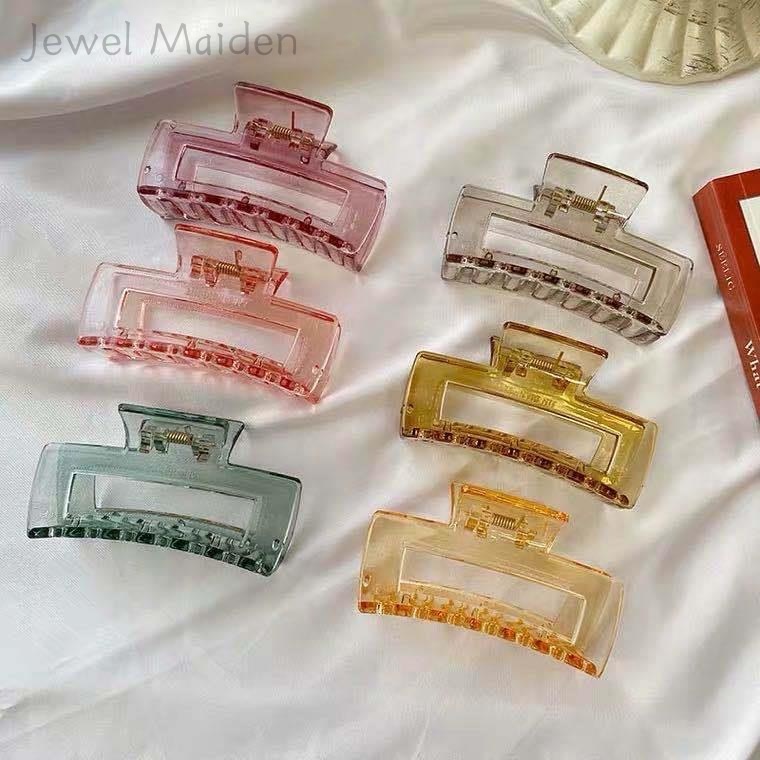 Kẹp gắp đồ ăn hình vuông bằng nhựa trong suốt thời trang