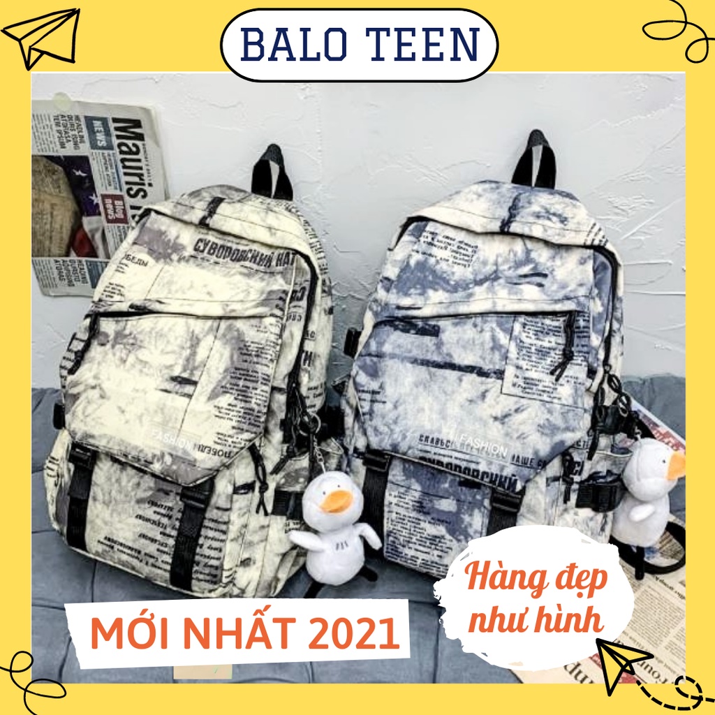 BALO ULZZANG TEEN THỜI TRANG THỂ THAO - TÚI CẶP XÁCH ĐI HỌC UNISEX CHO NAM - NỮ HOT TREND MÀU VỆN