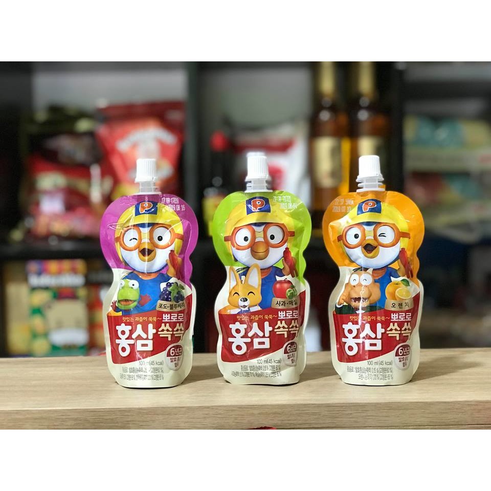 Nước sâm Hàn Quốc Pororo trẻ em vị nho 100ml