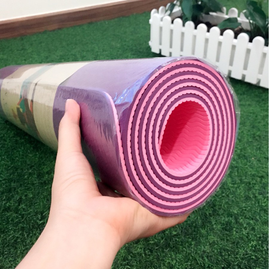 Thảm tập TPE YOGA MAT cao cấp Bstar 6mm 2 lớp - Tím