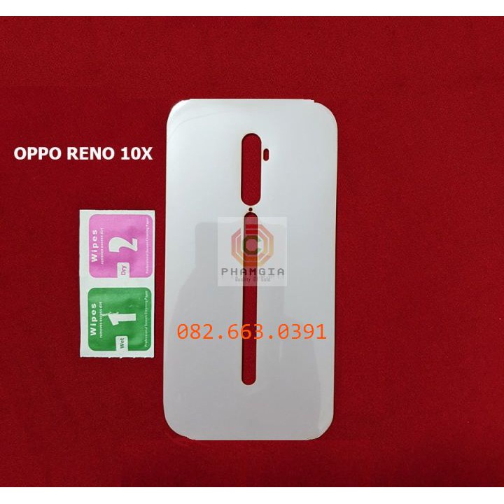 Dán PPF bóng, nhám cho Oppo Reno 10x (Reno 6.6) màn hình, mặt lưng, full lưng viền siêu bảo vệ