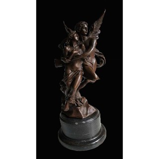 Tượng thần tình yêu Cupid và thần tâm hồn Psyche bằng đồng thau hun