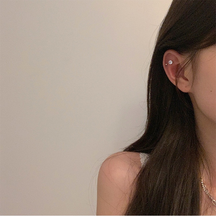 Bông tai khuyên tai nam châm đính đá không cần bấm lỗ dành cho nam nữ