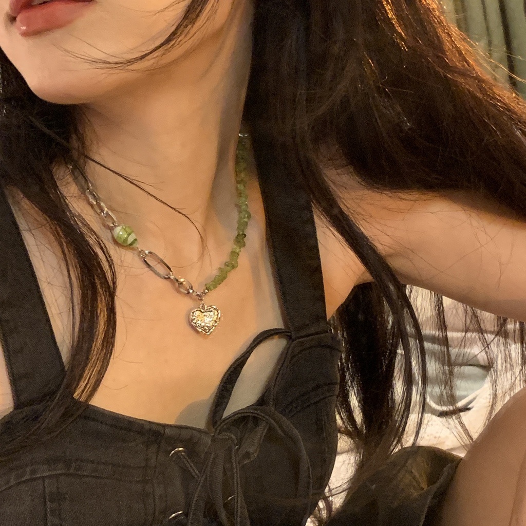 Vòng cổ Chuỗi Hạt Trái Tim Mới Cho Nữ