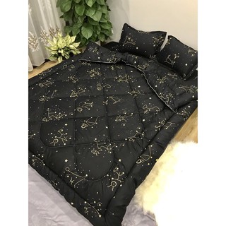 Bộ Chăn phao kèm ga gối 🌳Bộ 4 món dành cho đệm 1m8x2m🌳hàng loại 1,MẪU CUNG HOÀNG ĐẠO