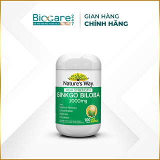 Nature's Way Ginkgo Biloba 2000mg  - Viên uống hỗ trợ tăng cường sức khỏe não bộ