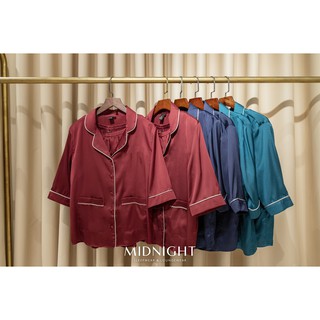 Đồ ngủ mặc nhà Pyjamas Không Thêu Tay lửng Quần ngắn - Midnight Sleepwear
