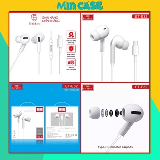 Tai nghe có dây e32 chân type-c - chính hãng earldom dành cho samsung - âm thanh hay - chống ồn
