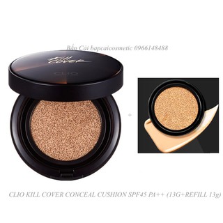 MBC Sét phấn nước 2 lõi che phủ cao CLO  KILL COVER CONCEAL CUSHION SPF45 PA++ cho da dầu thanh lý