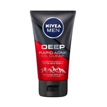 Sữa Rửa Mặt Sạch Sâu Nivea Men Deep Muối Đá Himalaya 100G